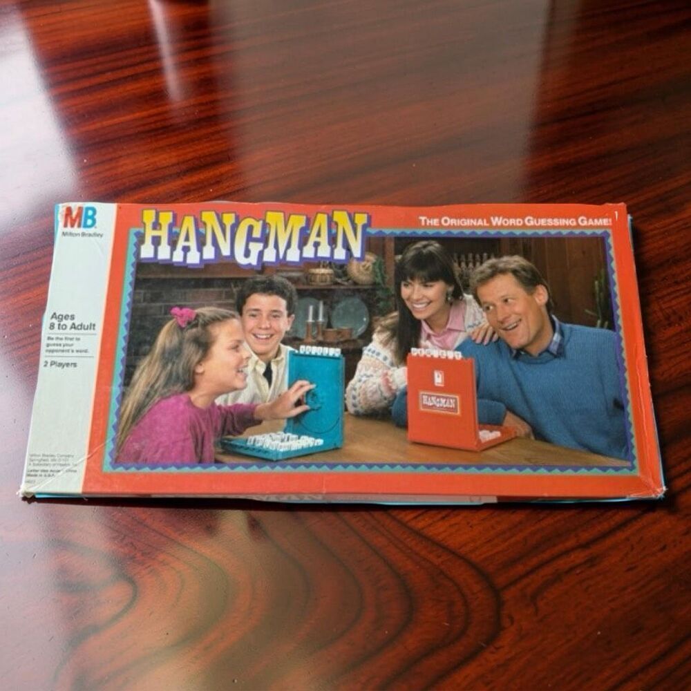 Vintage 1988 Hangman The Original Word Guessing Game  Milton Bradley Complete